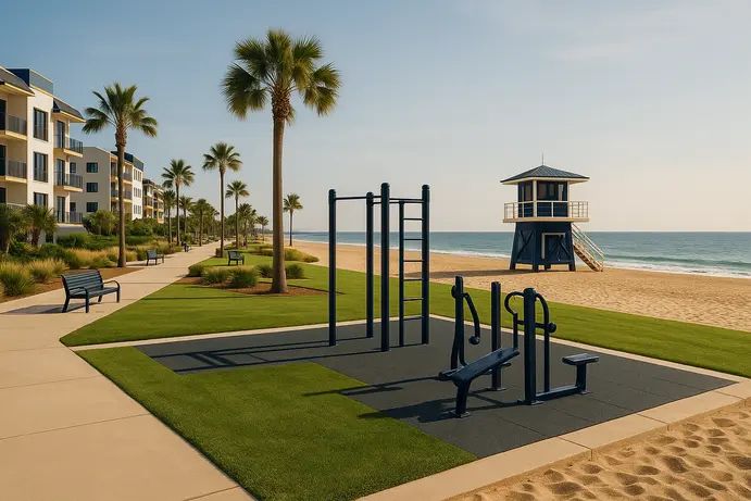 חוף הים המשודרג בגבעת אולגה עם מתקנים ציבוריים