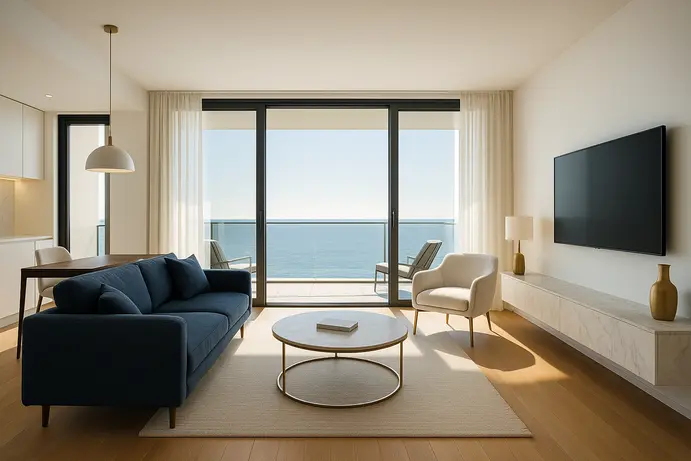 דירה מודרנית בגבעת אולגה עם נוף לים